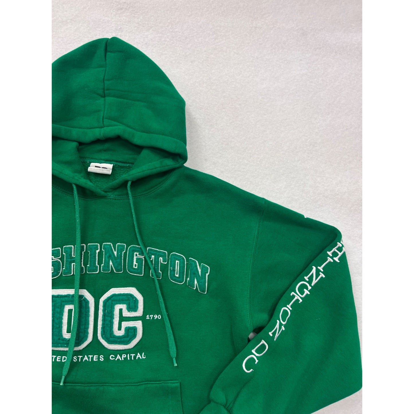 Washington DC Green Hoodie Sweatshirt Size M #8295