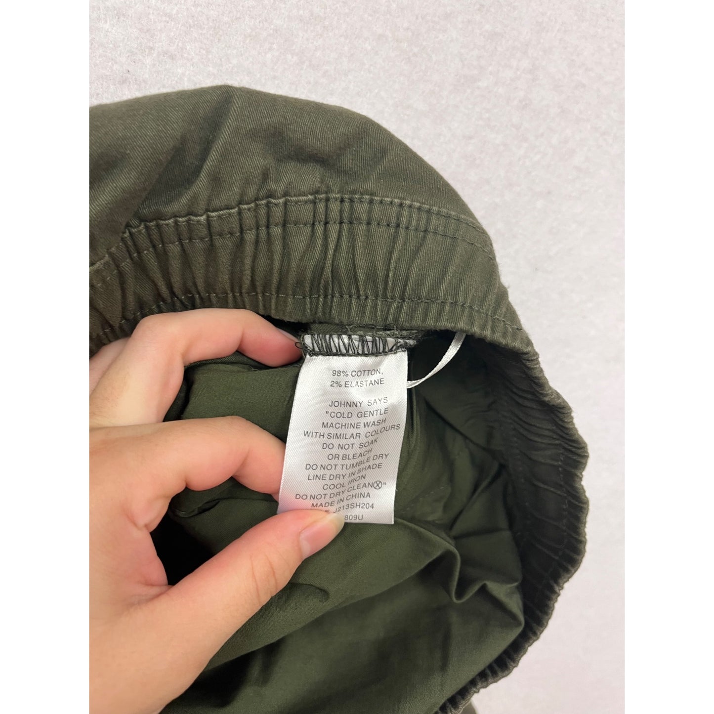 Johnny Bigg Stretch Shorts Olive Green Size XL #713A