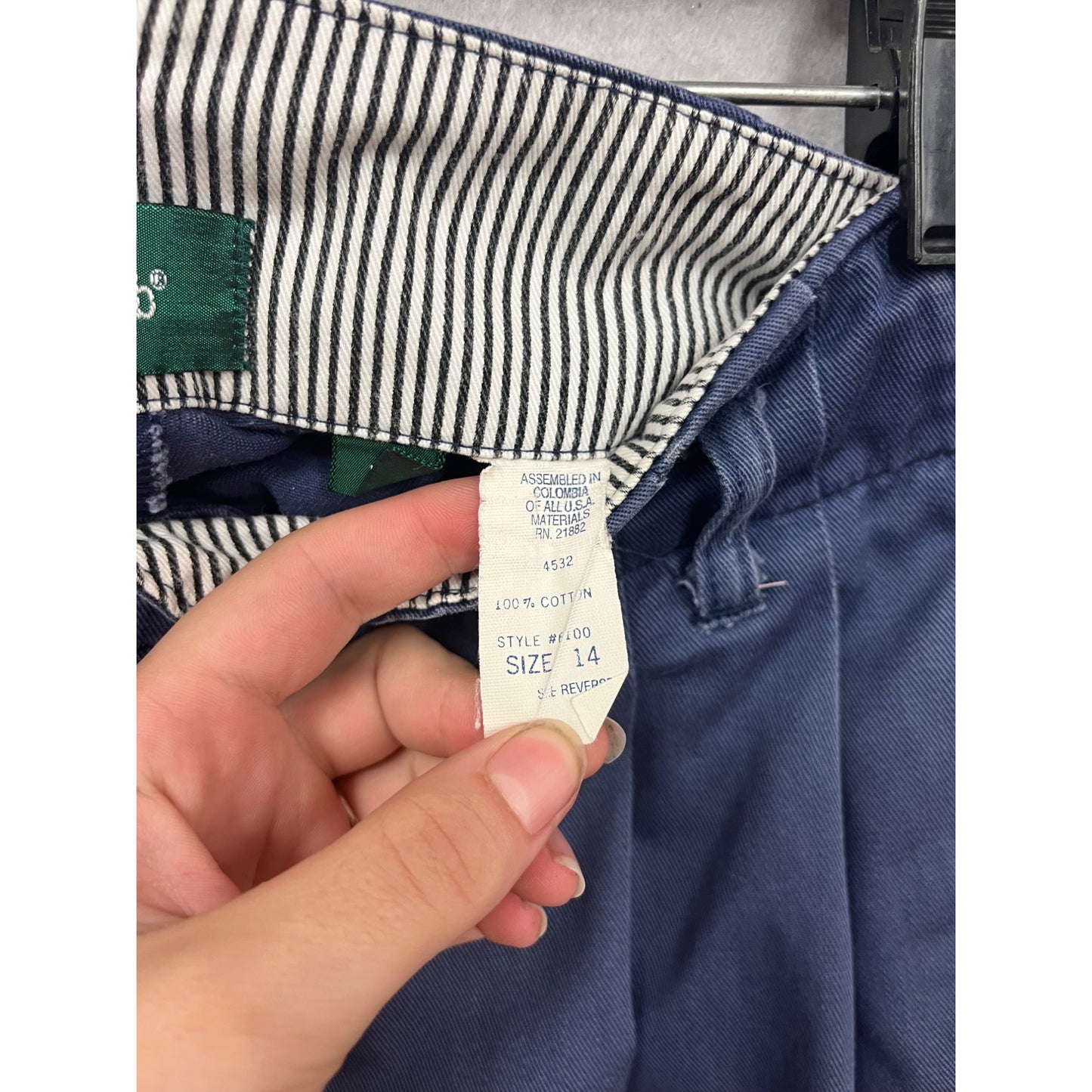 Hunt Club Pleated Blue Shorts Size 14 #585A