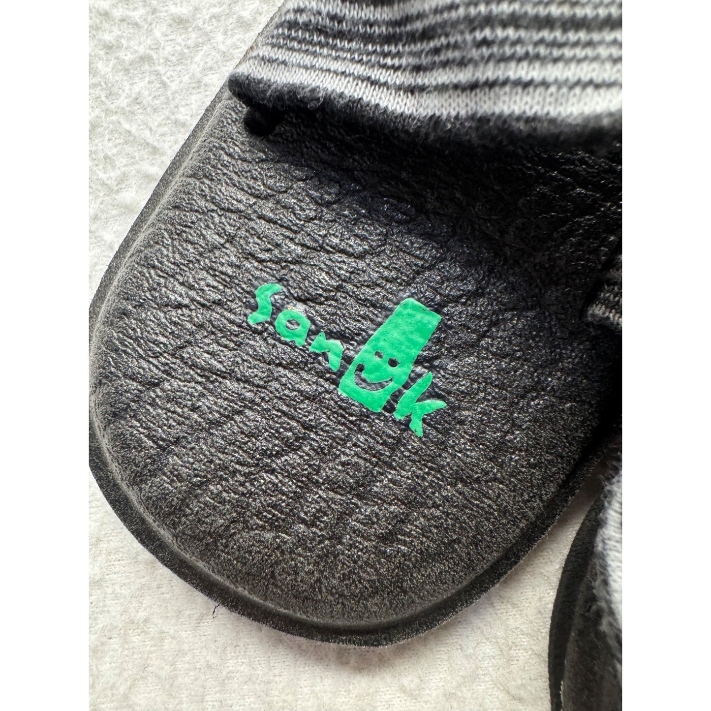 Sanuk Yoga Sling 2 Black & Gray Striped Womens Sandals Size 8 #9298