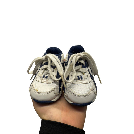 VTG champion Infant Sneakers Blue & White Leather Mesh Low Top Shoes #9001