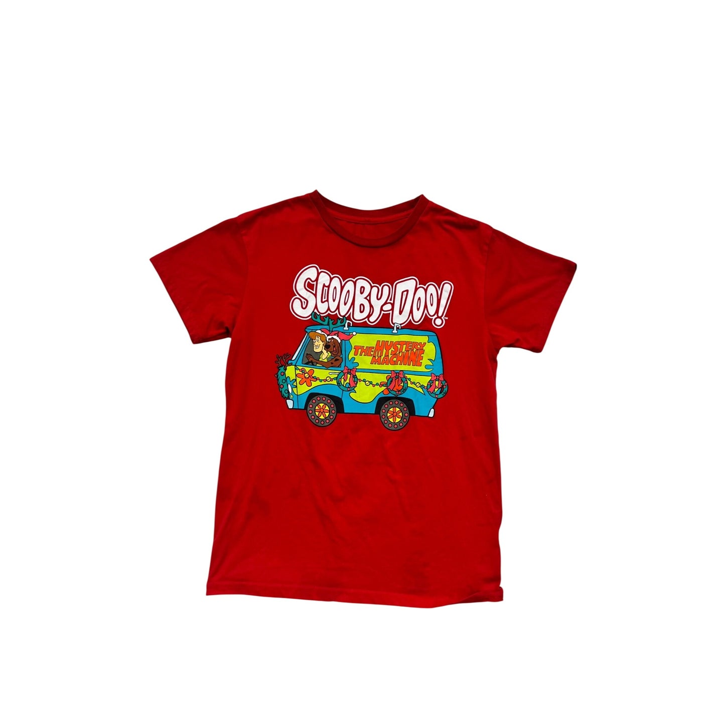 Scooby-Doo Red Graphic T-Shirt With Mystery Machine Print Small S #108C