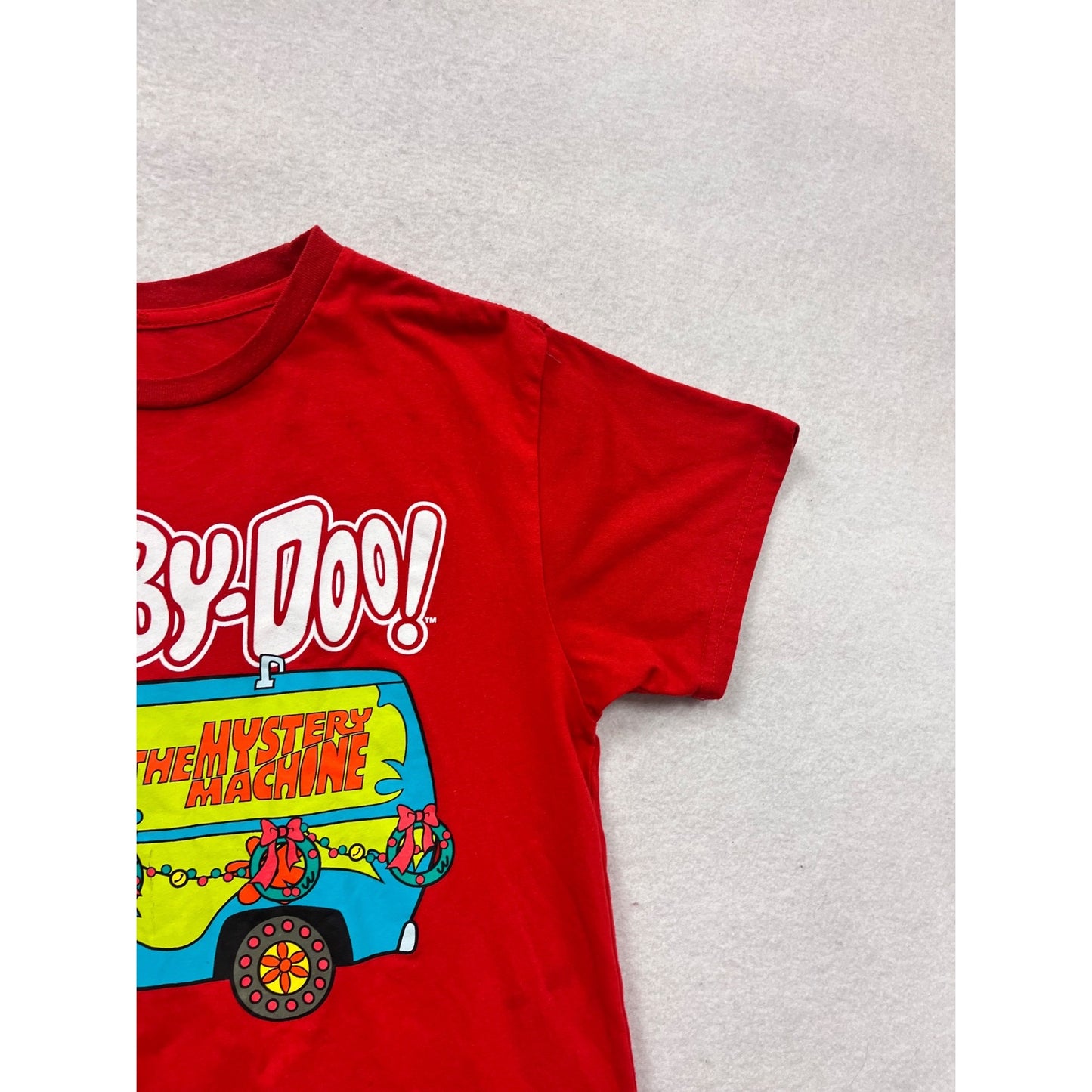 Scooby-Doo Red Graphic T-Shirt With Mystery Machine Print Small S #108C