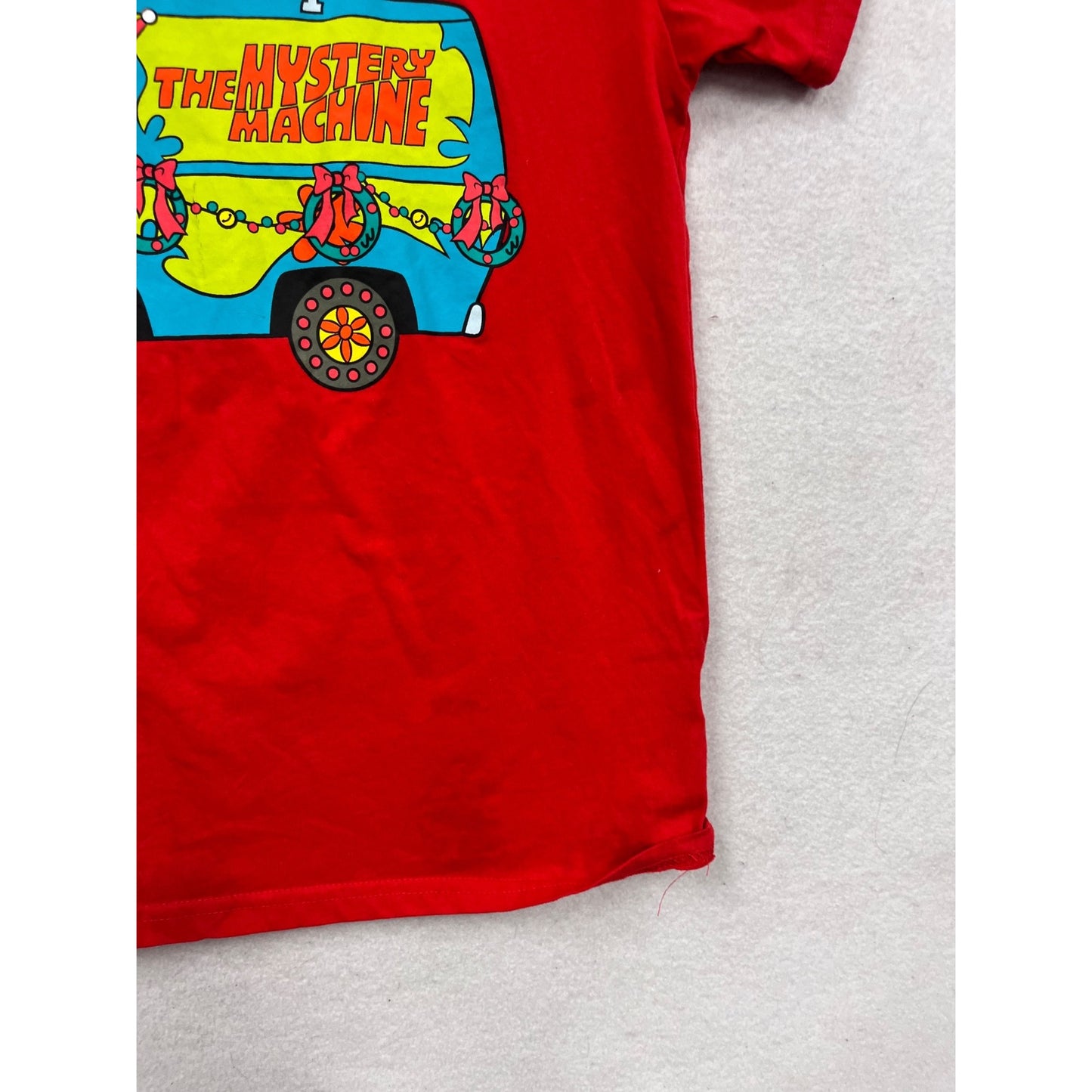 Scooby-Doo Red Graphic T-Shirt With Mystery Machine Print Small S #108C