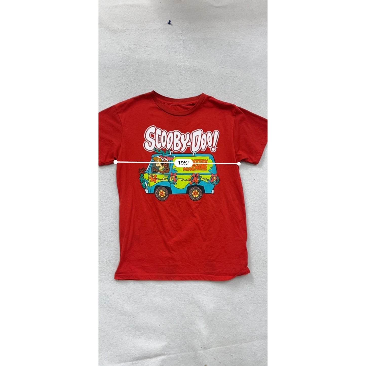 Scooby-Doo Red Graphic T-Shirt With Mystery Machine Print Small S #108C