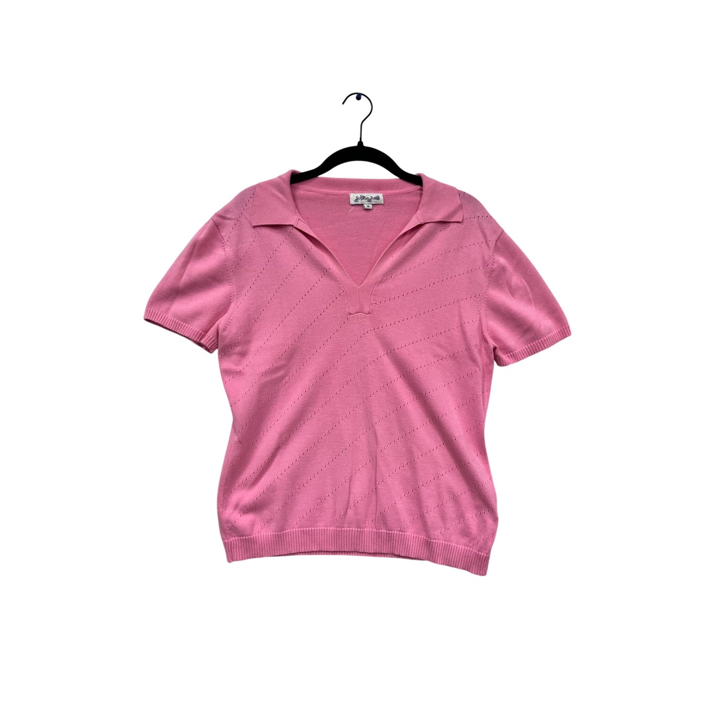 Sophie Rose Pink Short Sleeve Knit Top M #626A