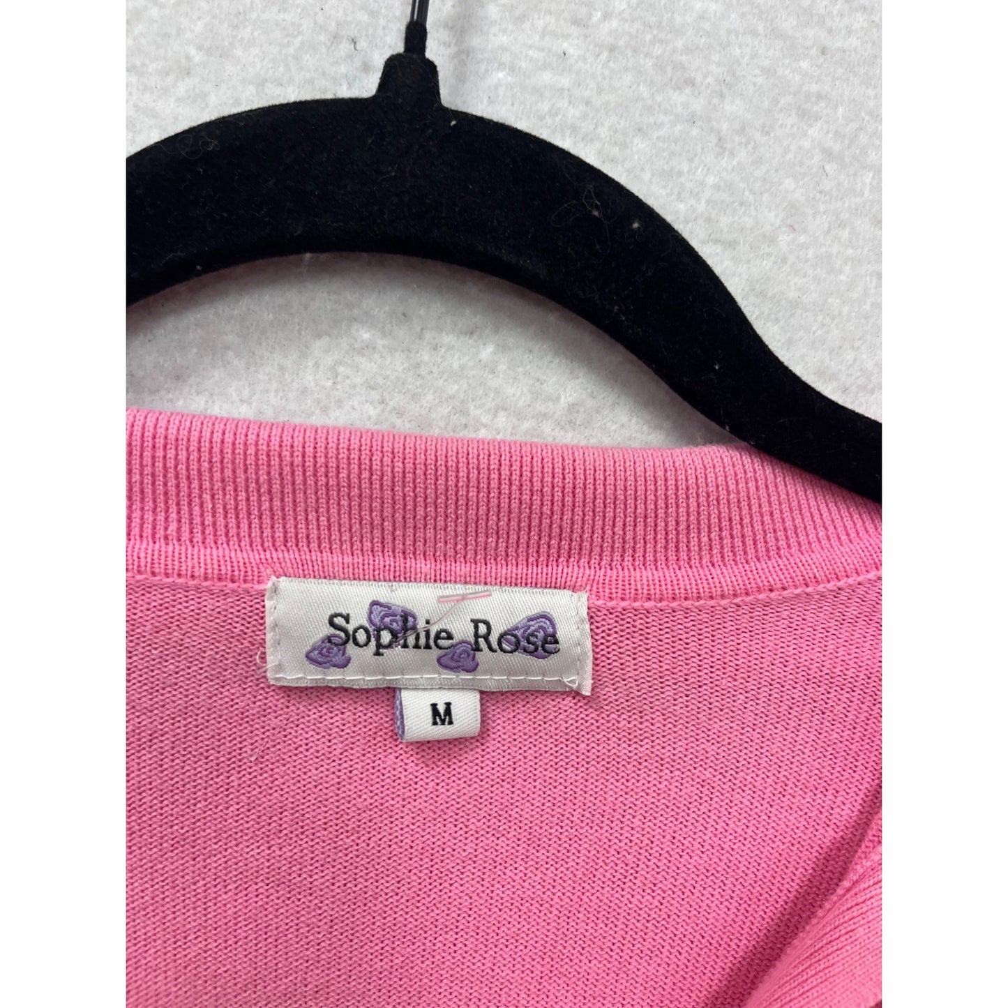 Sophie Rose Pink Short Sleeve Knit Top M #626A