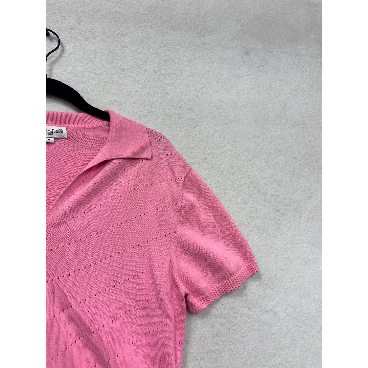 Sophie Rose Pink Short Sleeve Knit Top M #626A