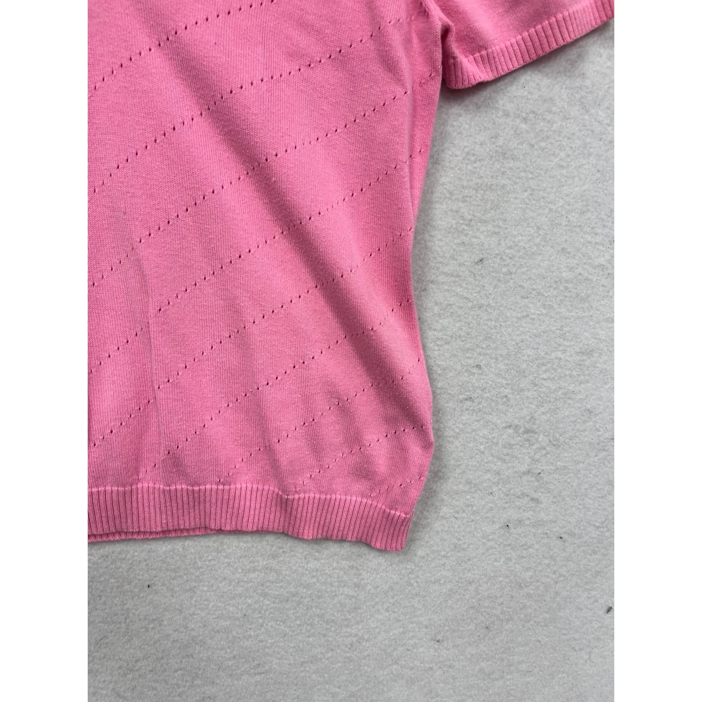 Sophie Rose Pink Short Sleeve Knit Top M #626A