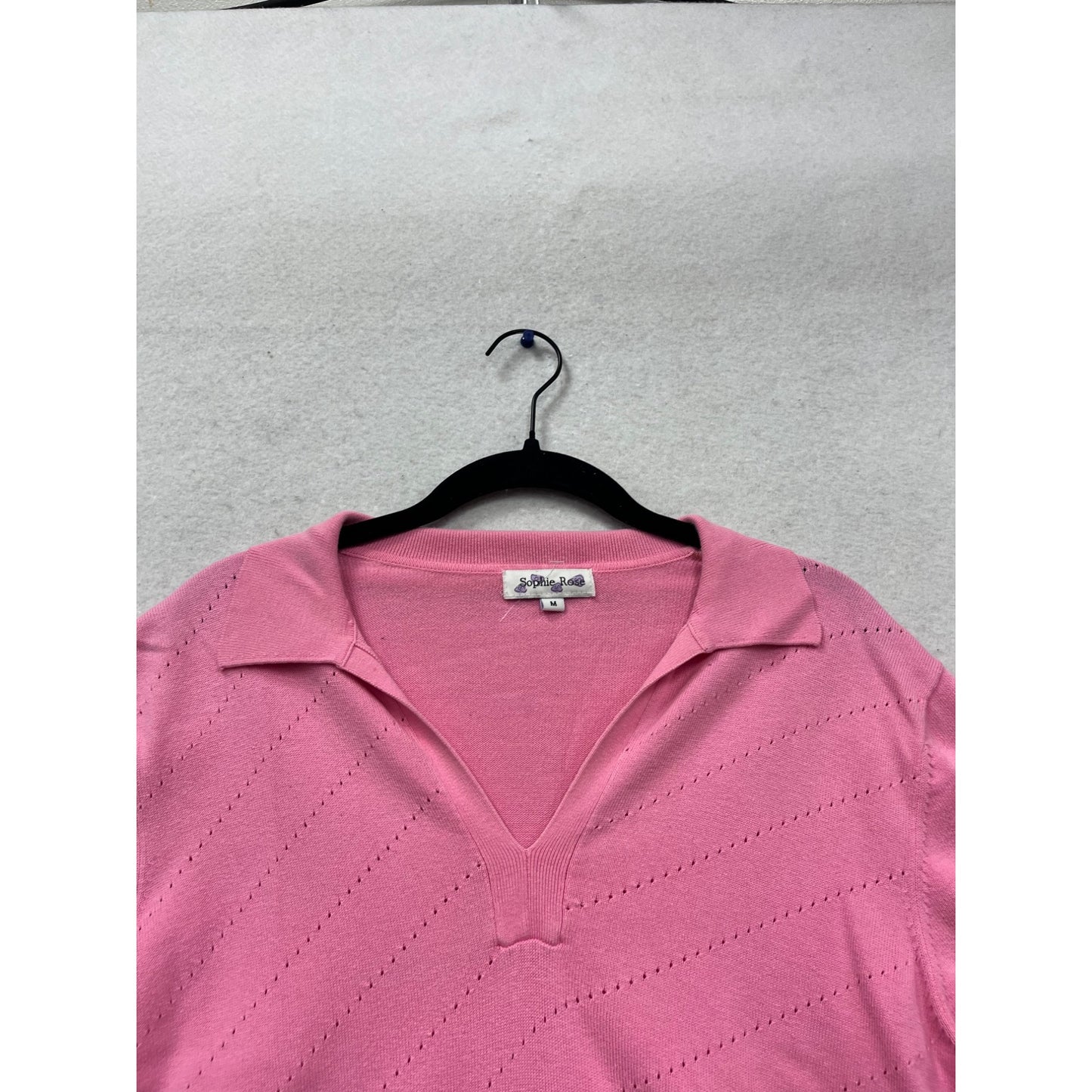 Sophie Rose Pink Short Sleeve Knit Top M #626A
