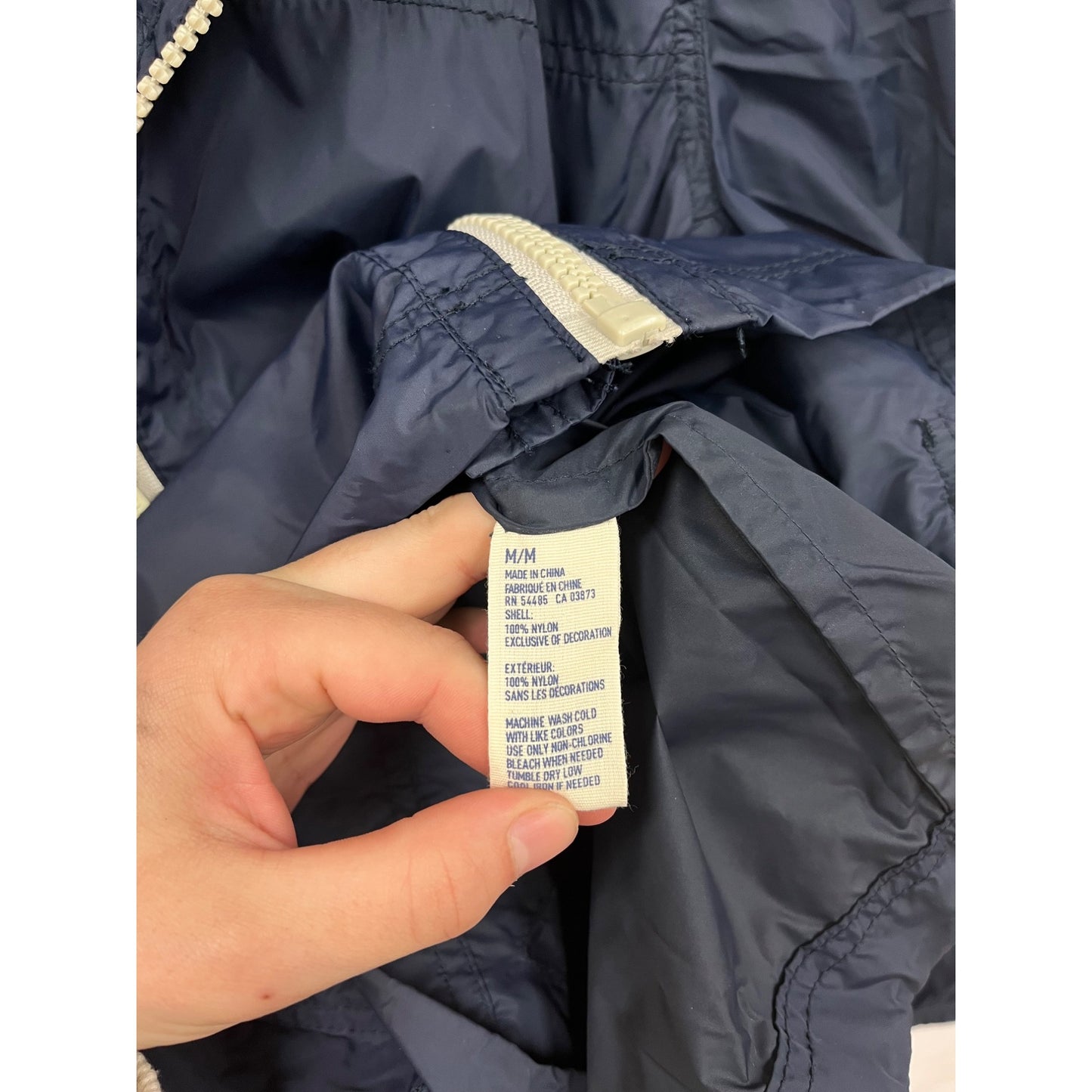 American Eagle Outfitters Navy Windbreaker Jacket M Nylon #8284
