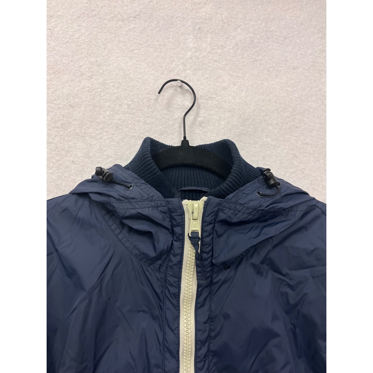 American Eagle Outfitters Navy Windbreaker Jacket M Nylon #8284