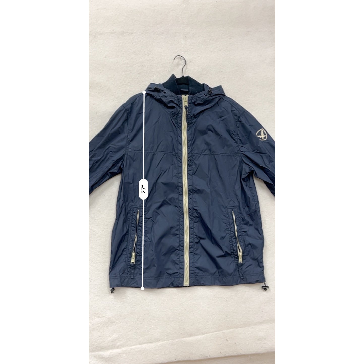American Eagle Outfitters Navy Windbreaker Jacket M Nylon #8284