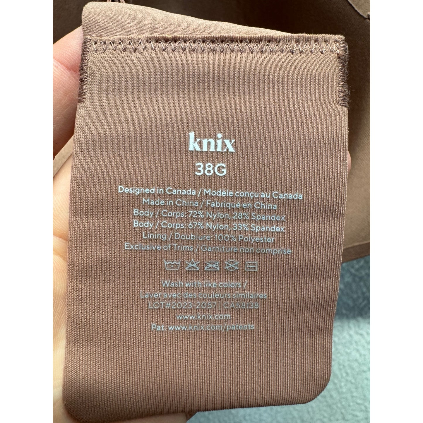 Knix Womens 38G Brown Seamless Adjustable Strap Bra #2B