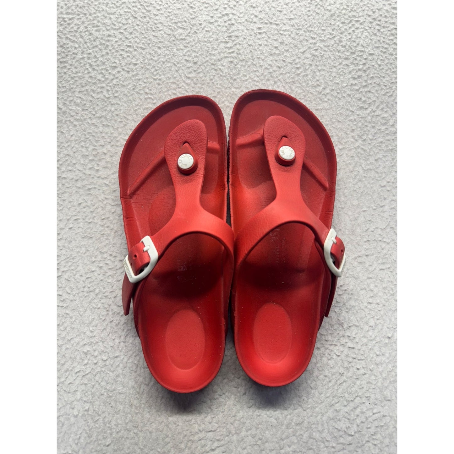 Birkenstock Red EVA Gizeh Sandals Slip-On Thong Style #9007