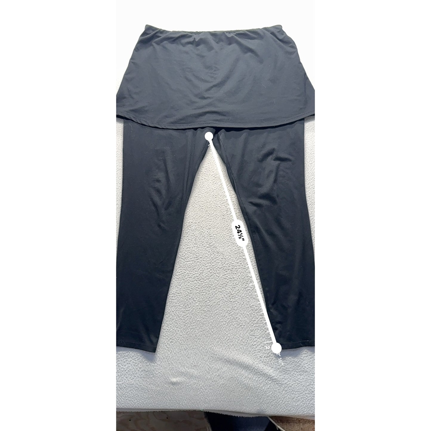Sahalie Black Skirted Leggings XL 88% Polyester 12% Spandex #9666