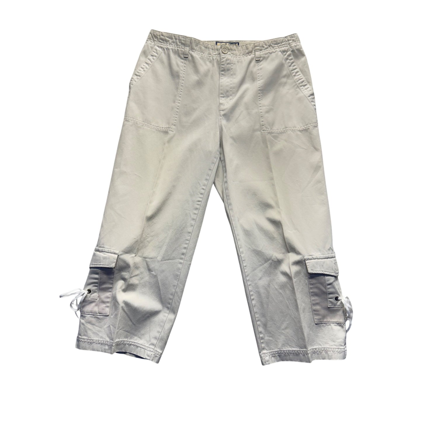 Havana Jacks Cafe Beige Cargo Capris With Pockets & Drawstring Hem 32.5" #9254