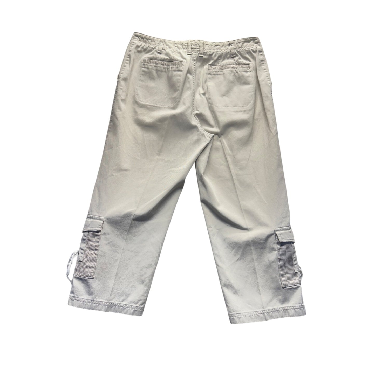 Havana Jacks Cafe Beige Cargo Capris With Pockets & Drawstring Hem 32.5" #9254