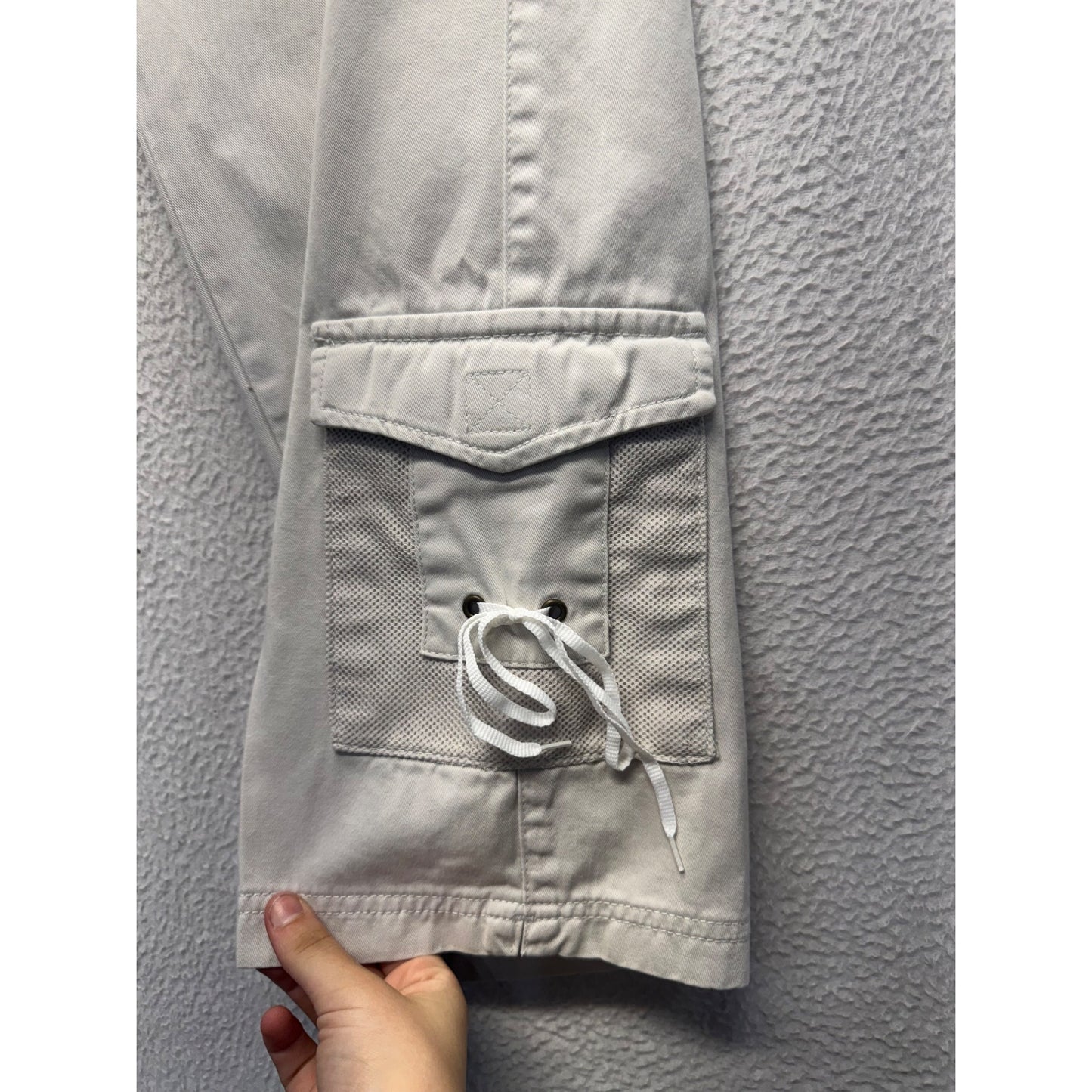 Havana Jacks Cafe Beige Cargo Capris With Pockets & Drawstring Hem 32.5" #9254