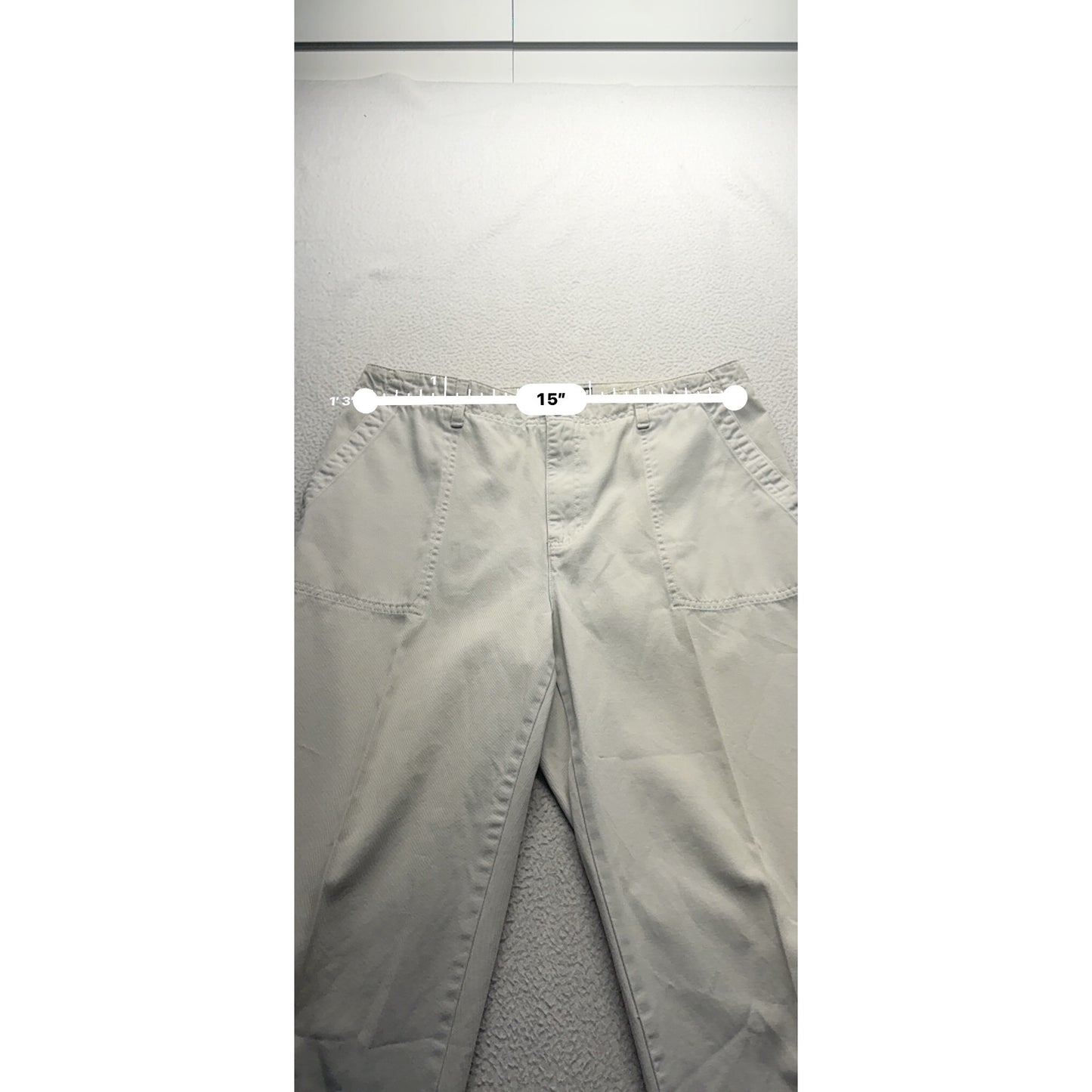 Havana Jacks Cafe Beige Cargo Capris With Pockets & Drawstring Hem 32.5" #9254