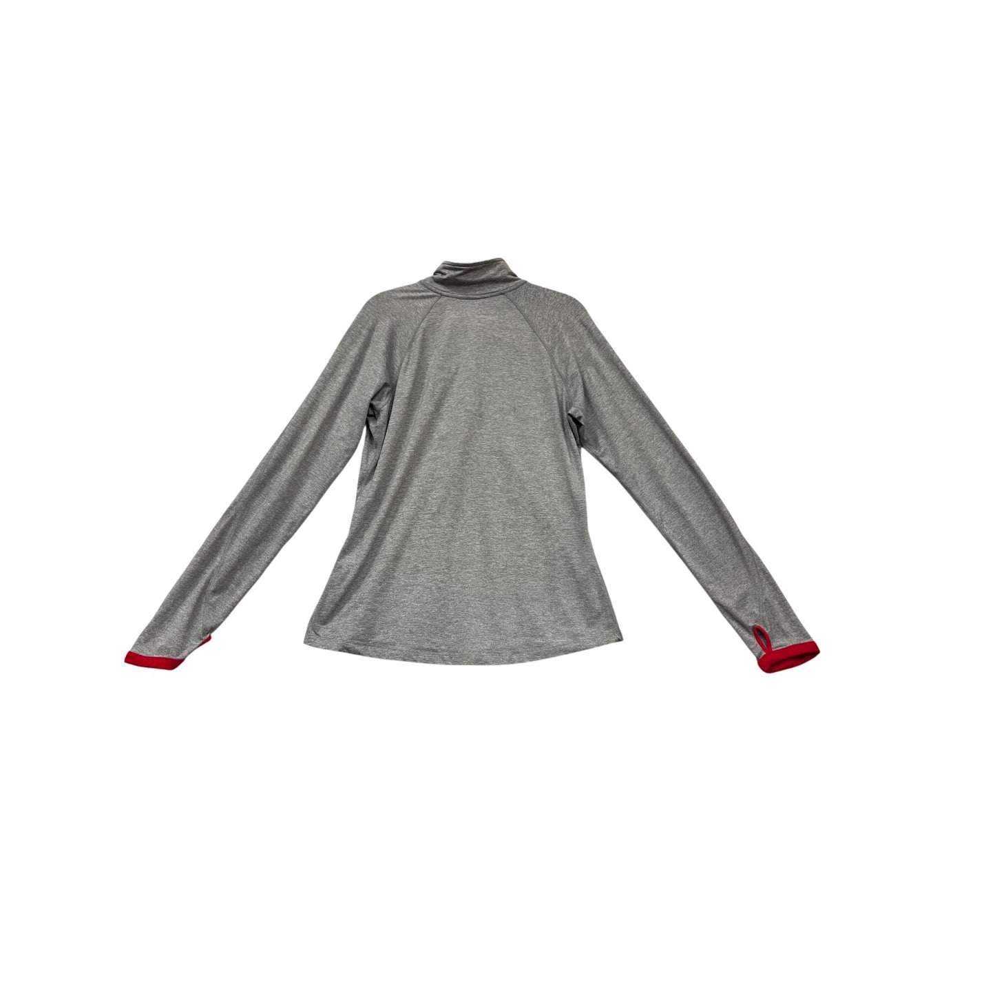 Nike Dri-Fit Gray & Red Quarter-Zip Pullover With Dragon Logo Size L #989A