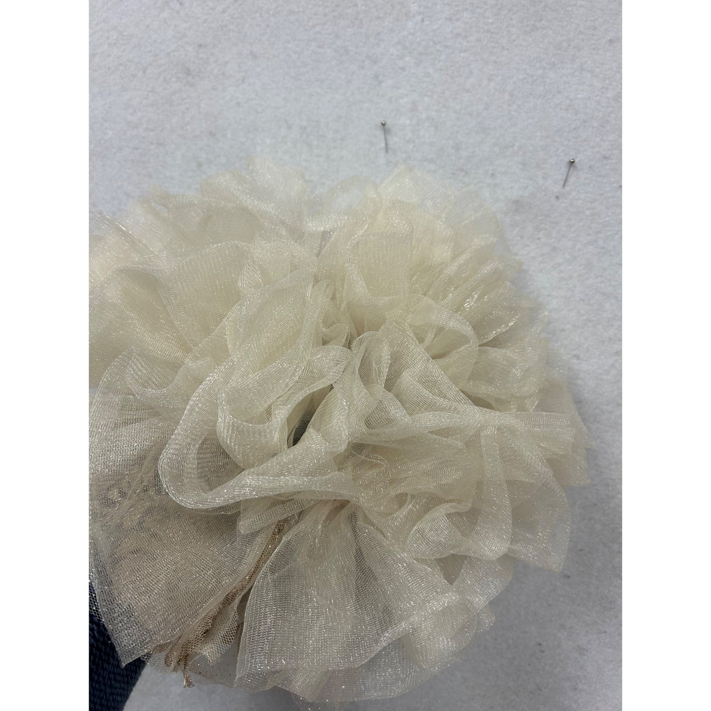 Gold & Ivory Elly & Emmy Baby Tutu Skirt Glittery Floral Embroidery Elastic Waist #264A