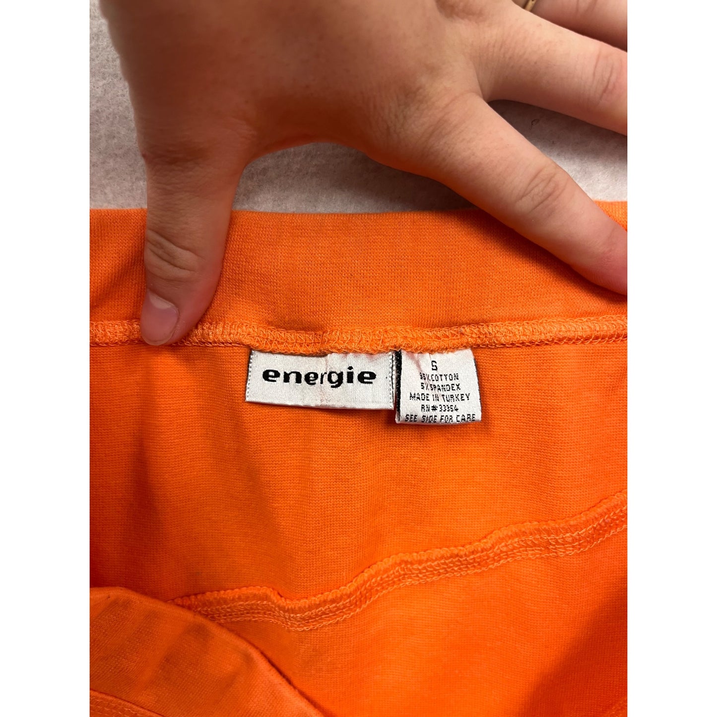 Energie Womens Orange Ruffled Hem Mini Skirt Small #8214