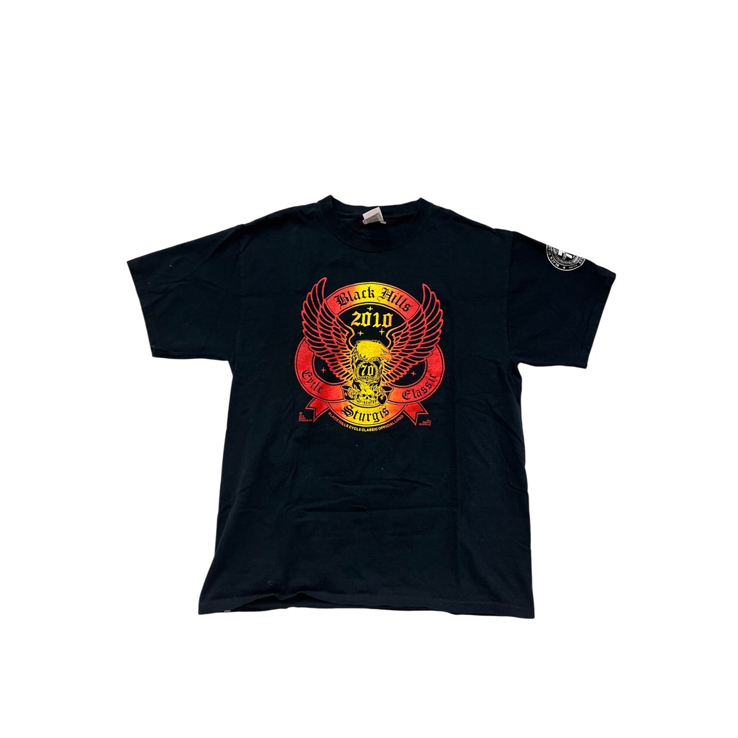 Black Hills Sturgis 2010 Fruit Of The Loom T-Shirt Black Large #8895