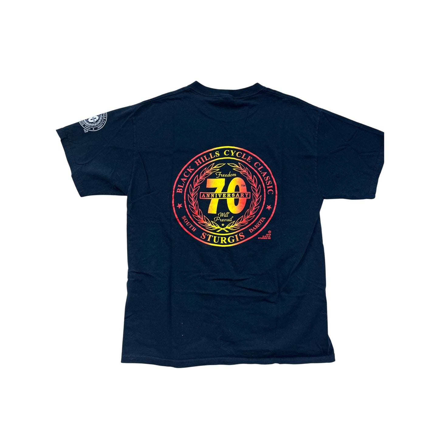 Black Hills Sturgis 2010 Fruit Of The Loom T-Shirt Black Large #8895