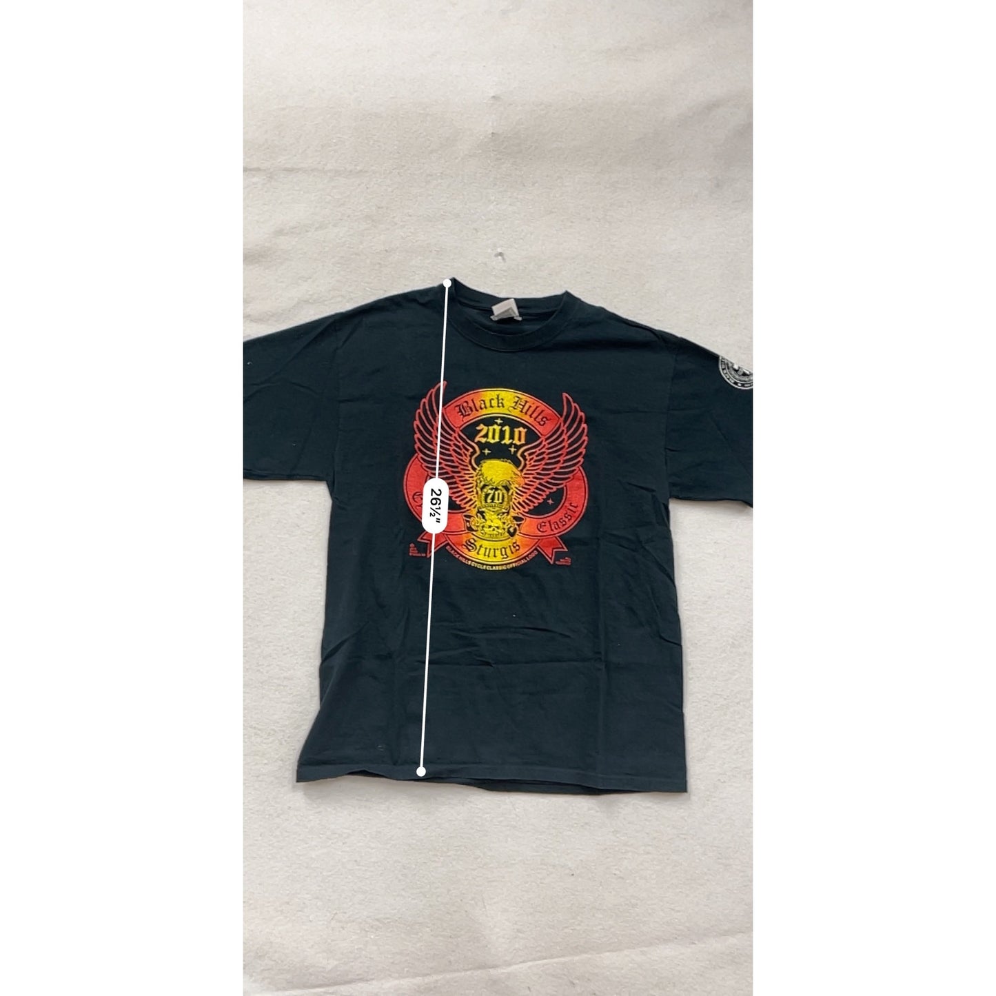 Black Hills Sturgis 2010 Fruit Of The Loom T-Shirt Black Large #8895