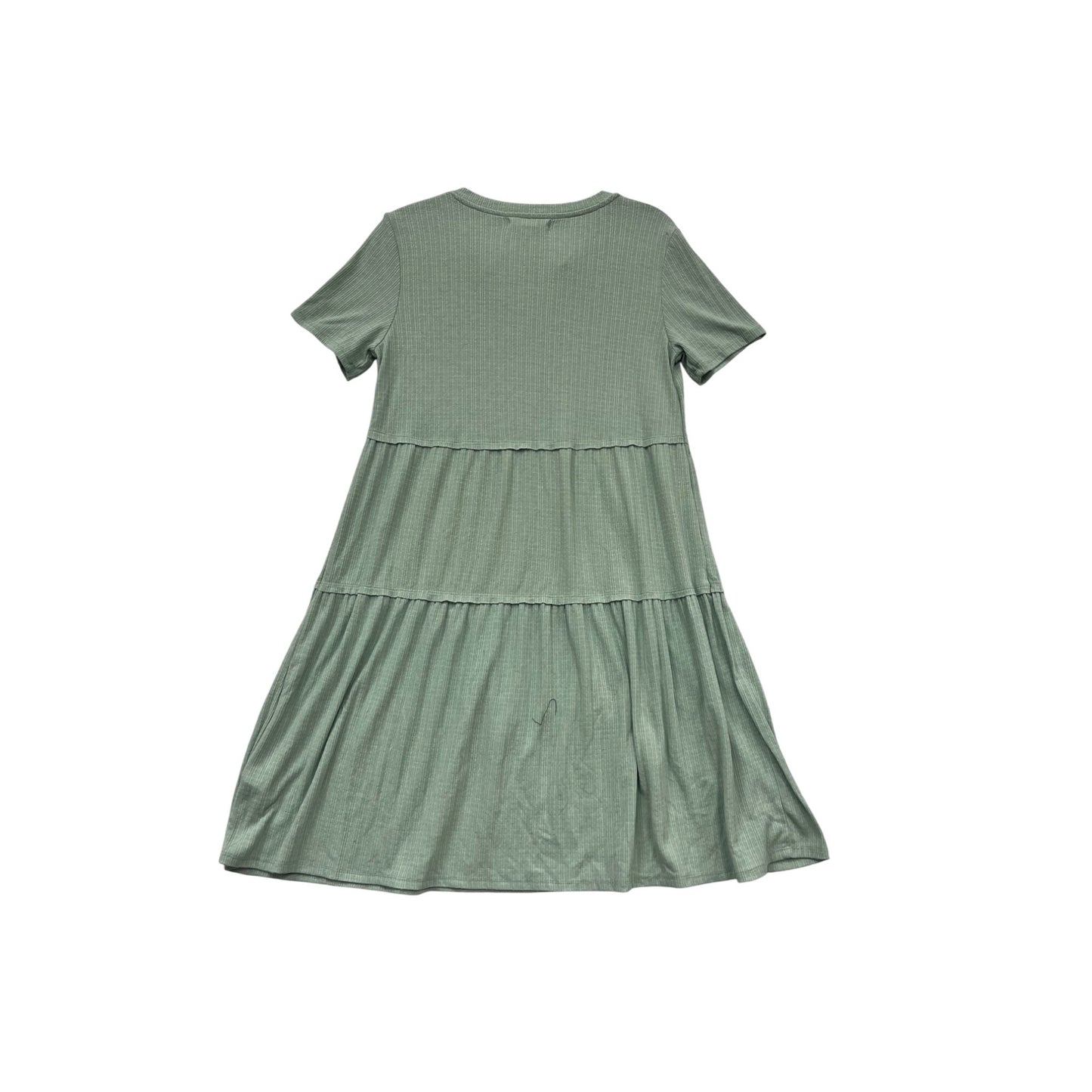 Akini Tiered A-Line Dress Size S Light Green Short Sleeve #576A