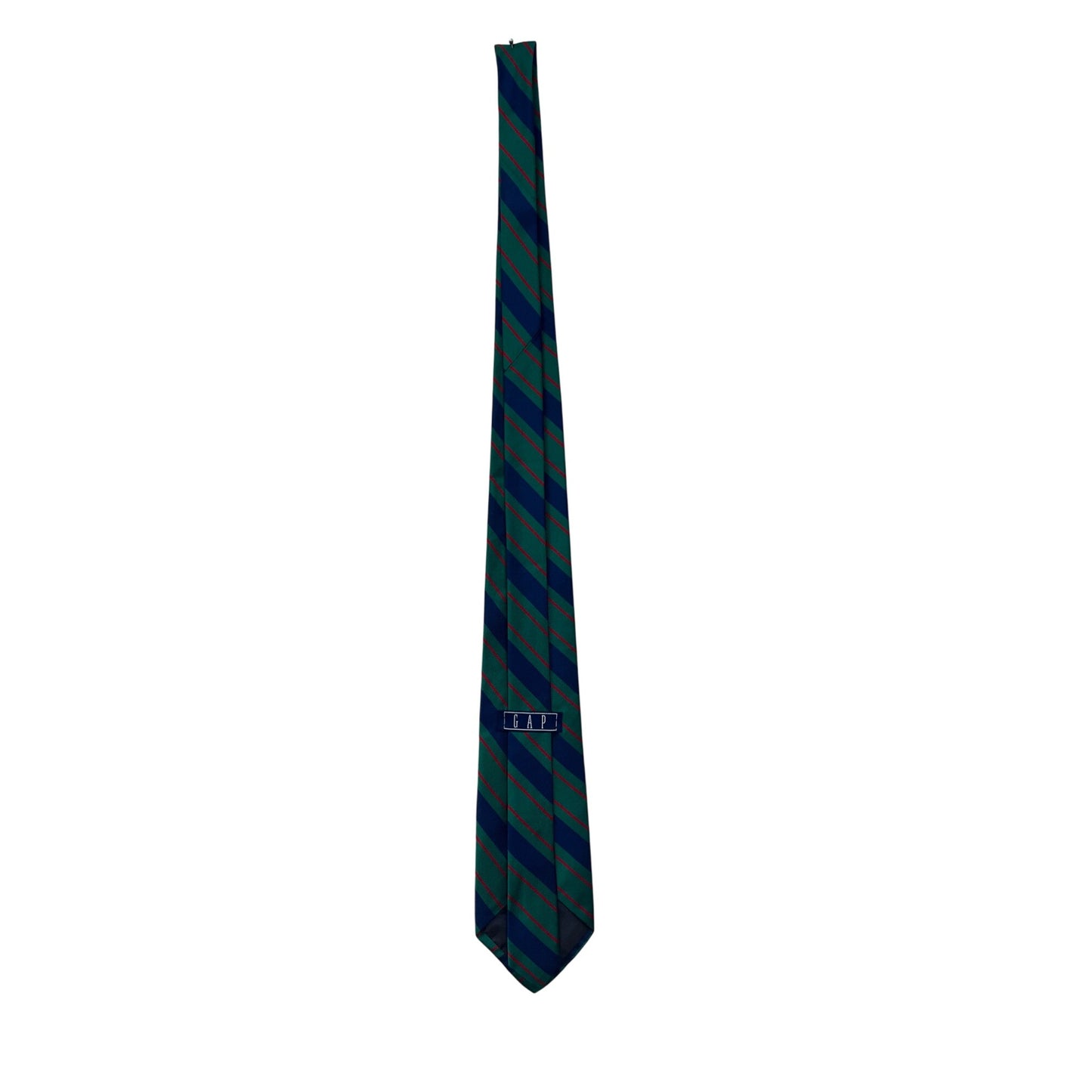 Vintage Gap Striped Silk Tie Blue Green & Red #8662