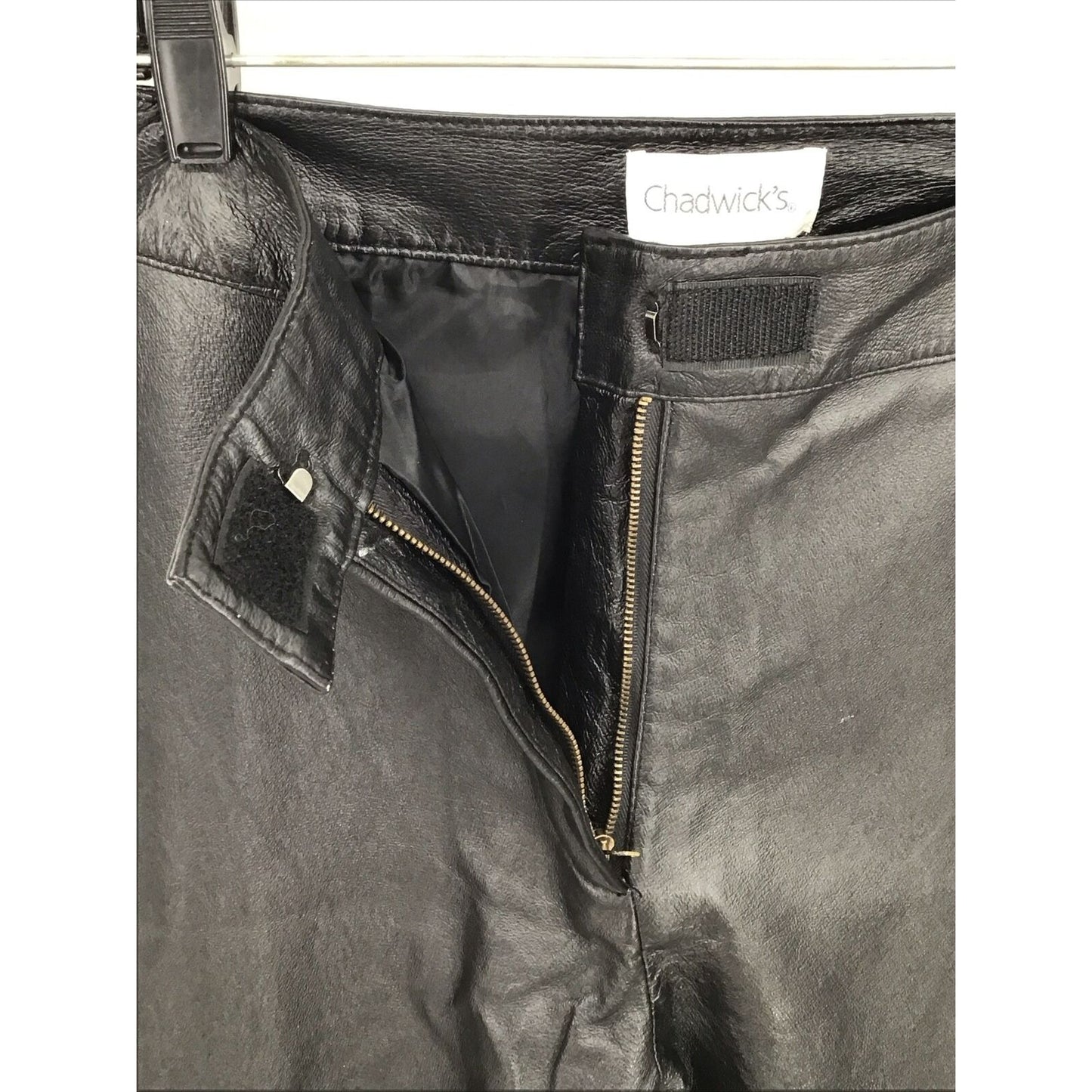 Black Leather Pants, Size 10, Fully Lined , by Chadwicks #1009