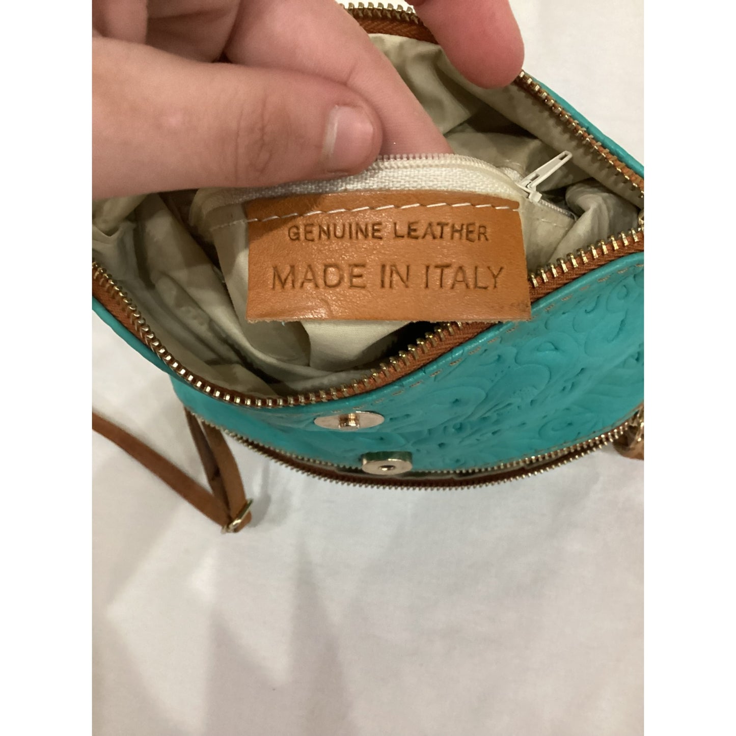 Teal Leather Purse