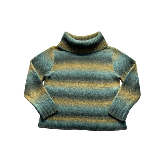 Woolrich L Turtleneck Sweater Winter Turquoise Warm Cozy Knit 304B