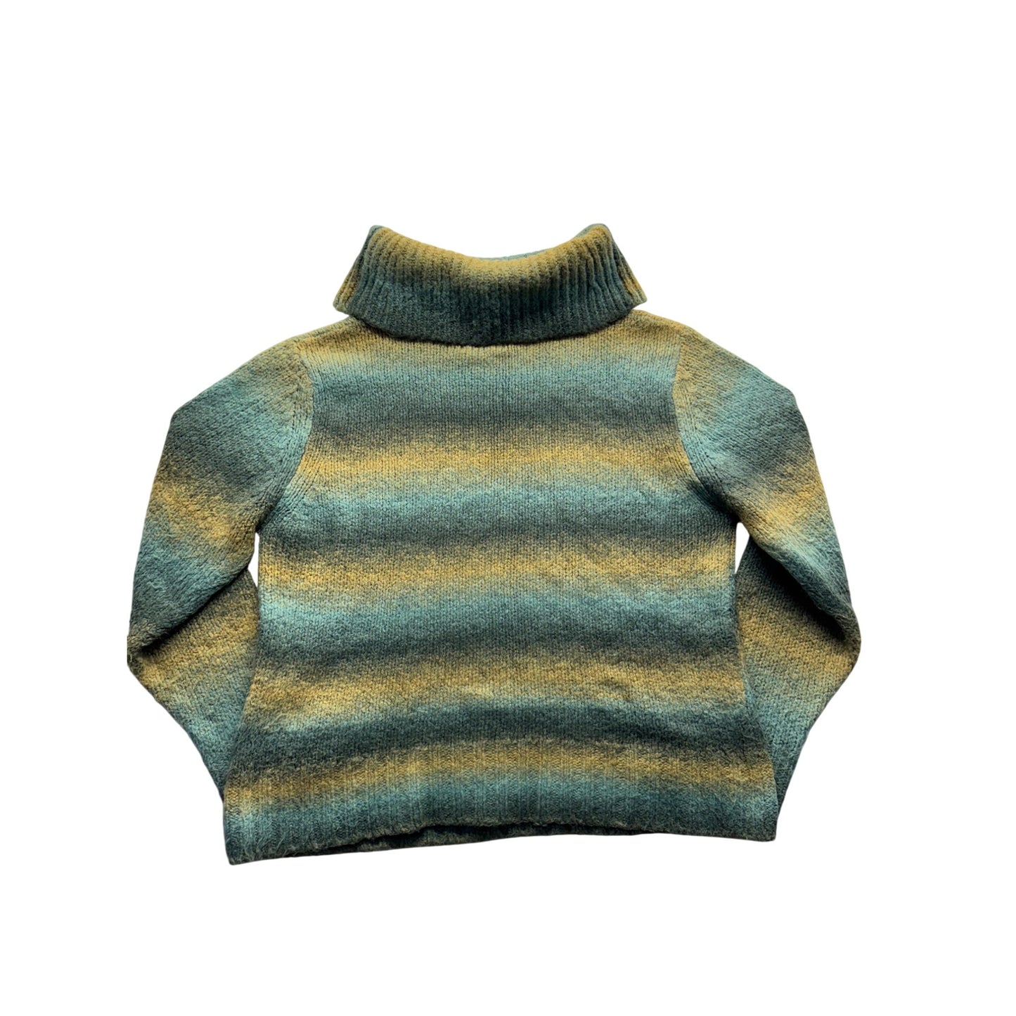 Woolrich L Turtleneck Sweater Winter Turquoise Warm Cozy Knit 304B