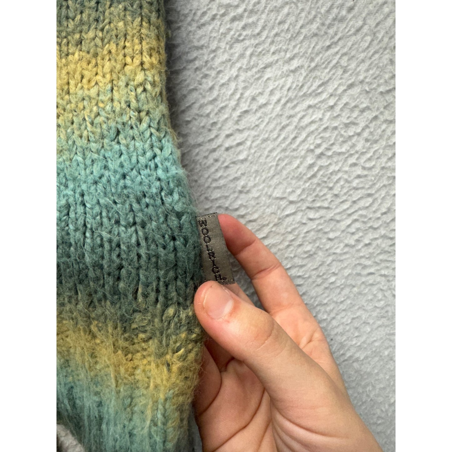 Woolrich L Turtleneck Sweater Winter Turquoise Warm Cozy Knit 304B