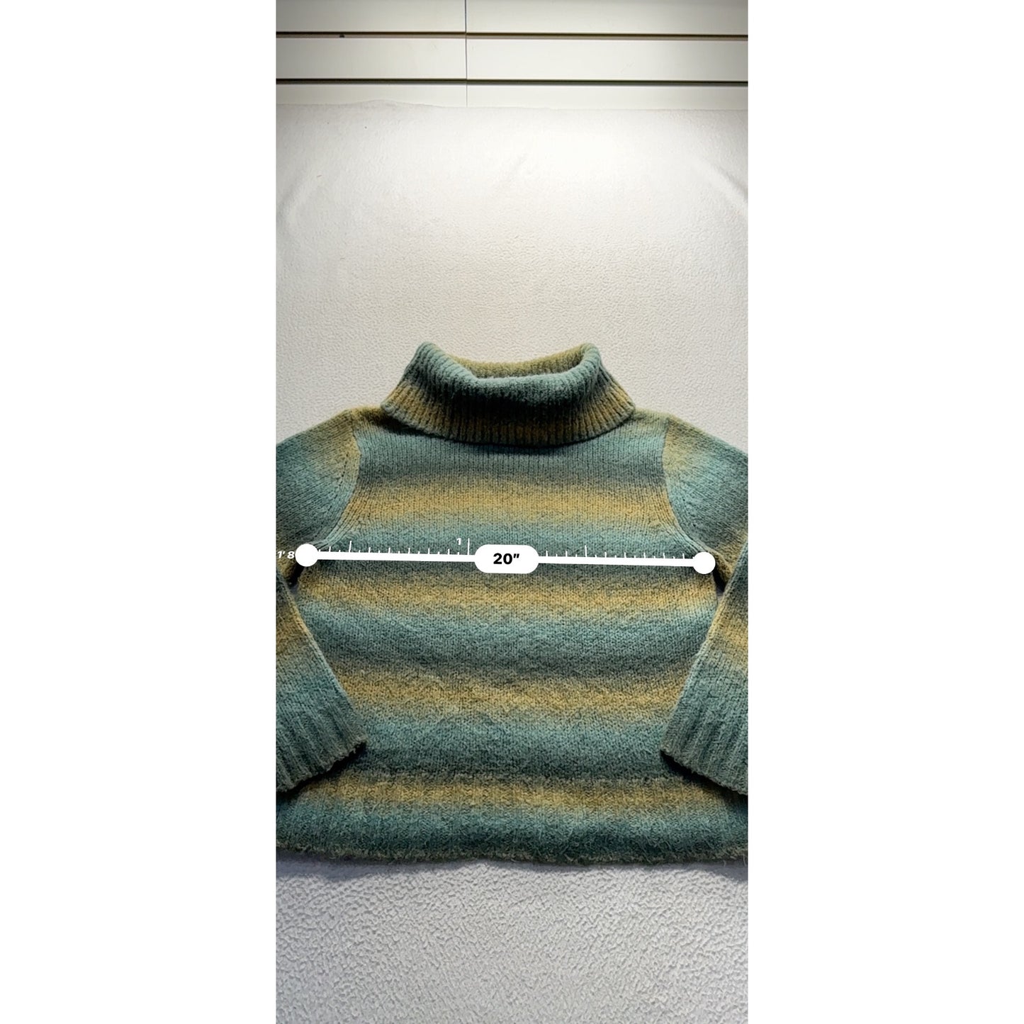 Woolrich L Turtleneck Sweater Winter Turquoise Warm Cozy Knit 304B