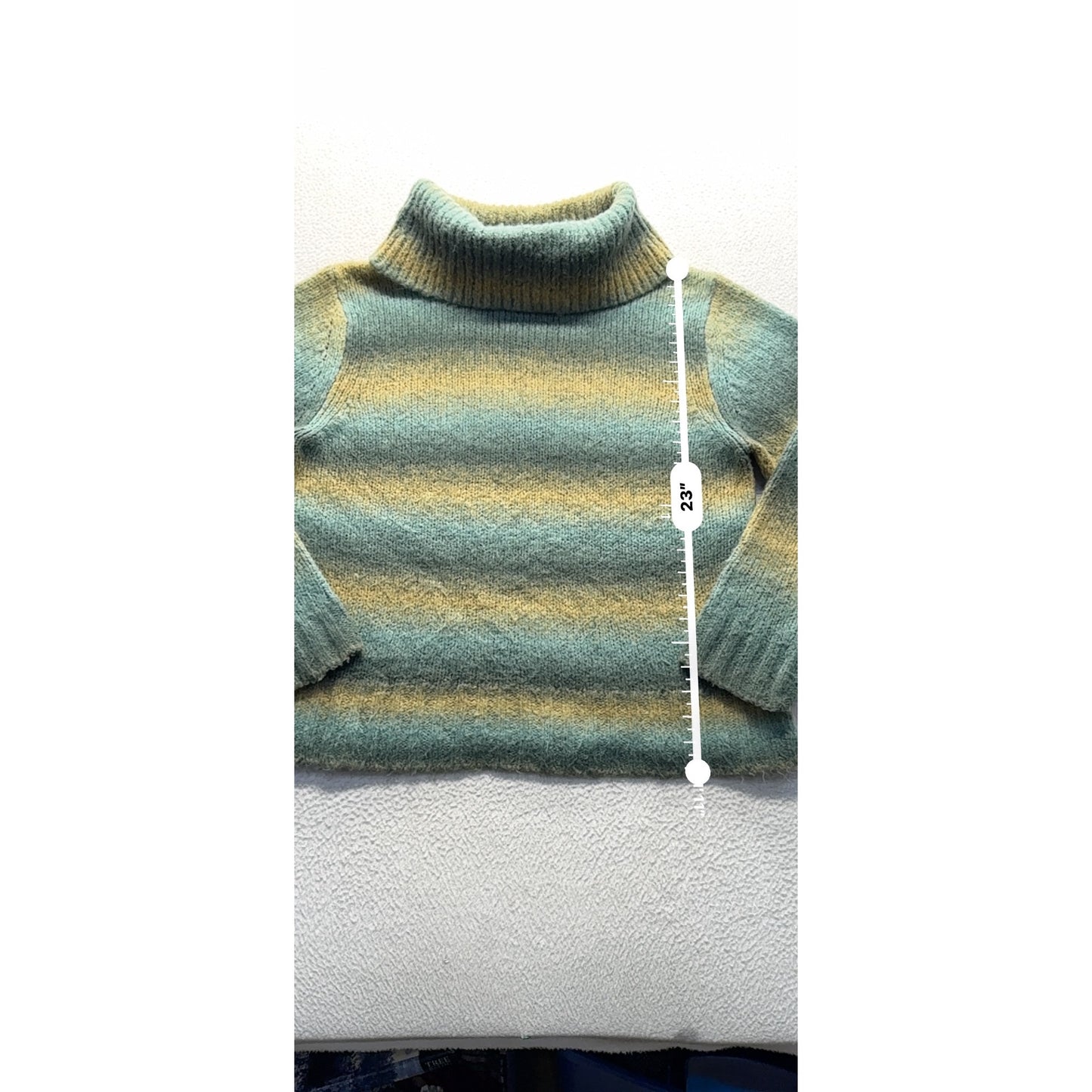 Woolrich L Turtleneck Sweater Winter Turquoise Warm Cozy Knit 304B