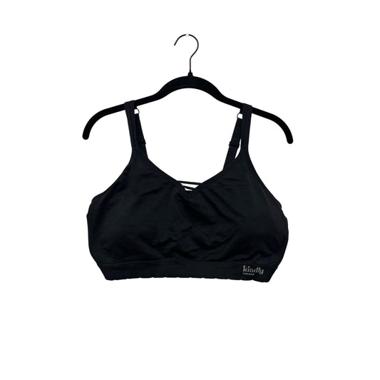 Kindly Womens Black 2XL Sports Bra With Adjustable Straps & Criss-Cross Detail #8031