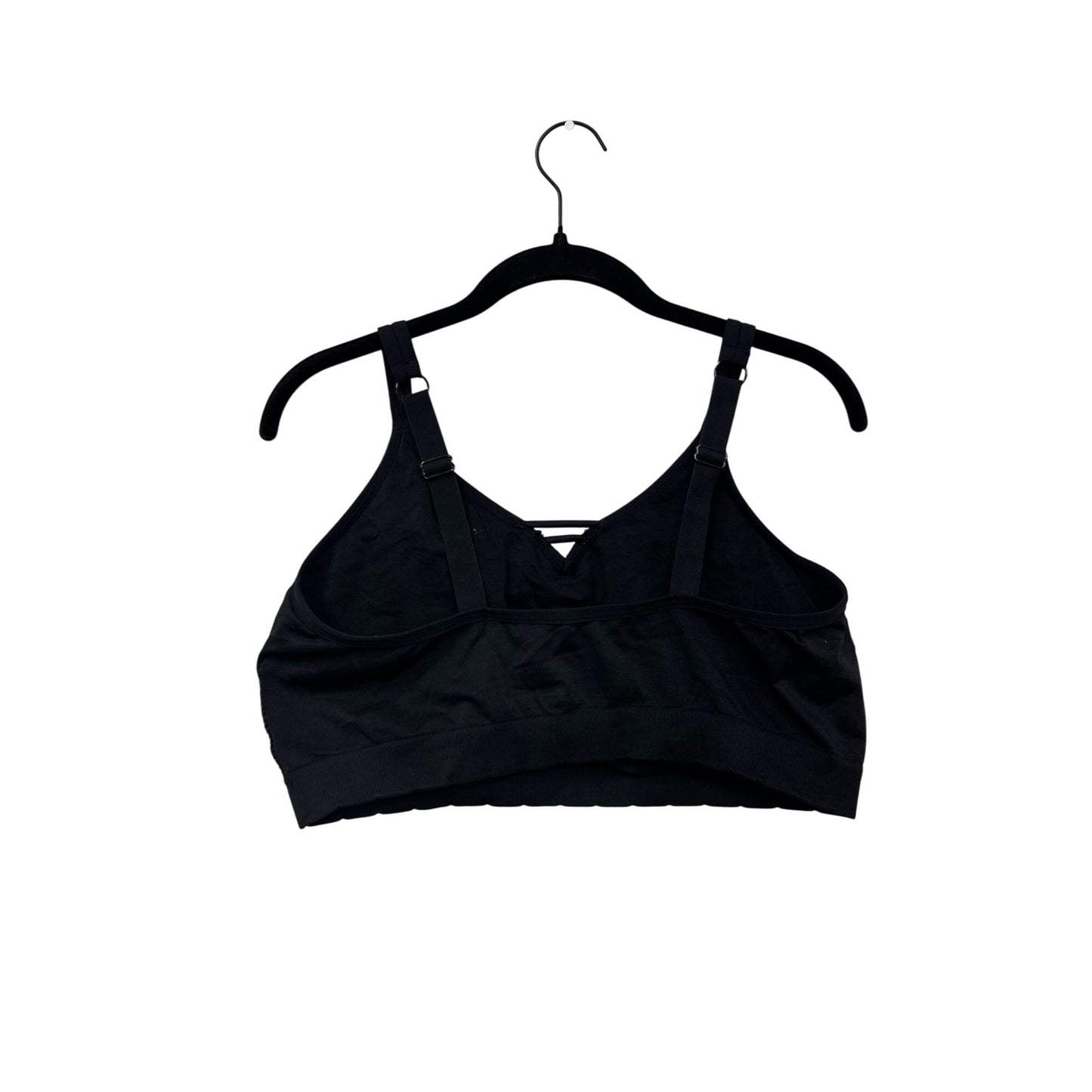 Kindly Womens Black 2XL Sports Bra With Adjustable Straps & Criss-Cross Detail #8031