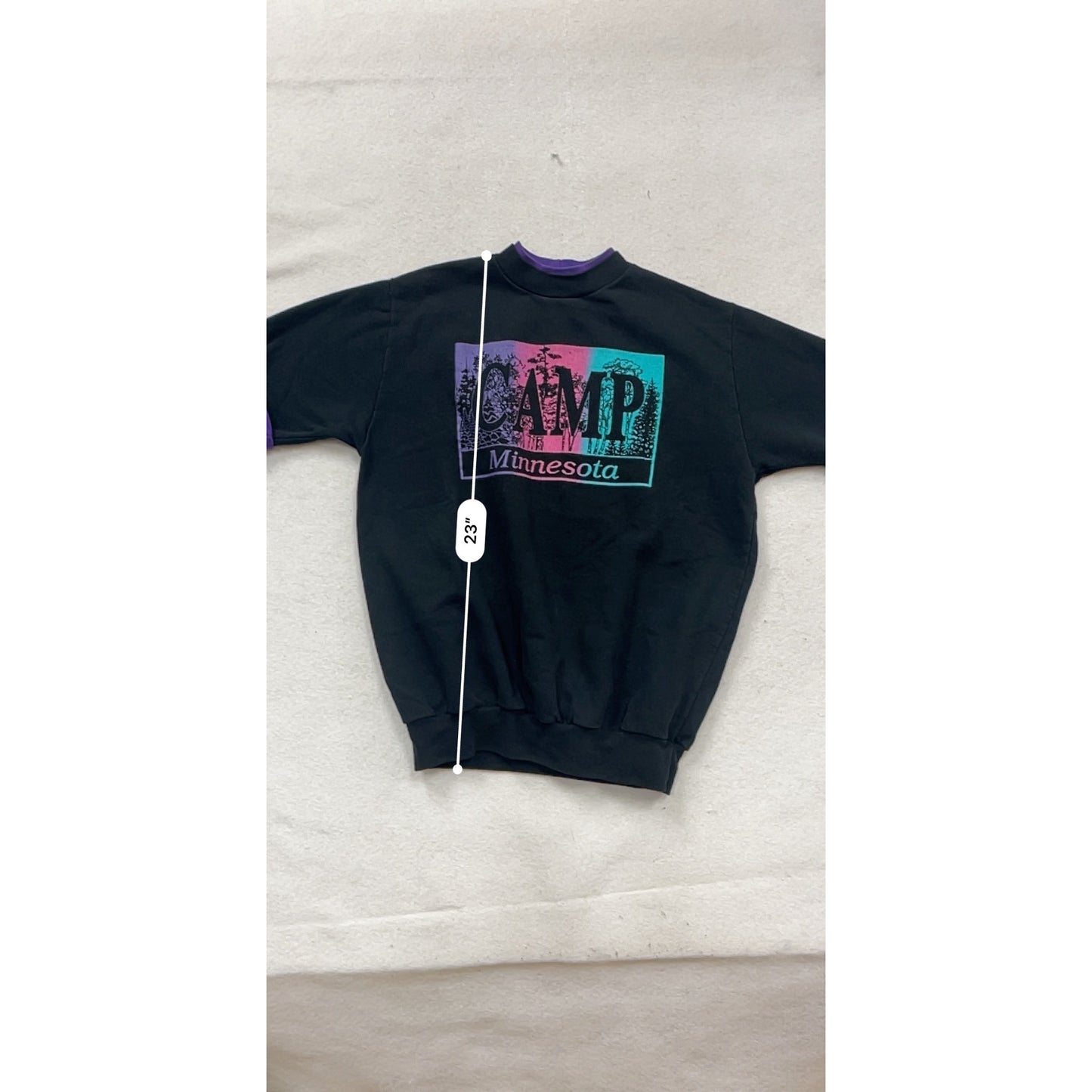 Vintage Camp Minnesota Sweatshirt Black S/M #103A