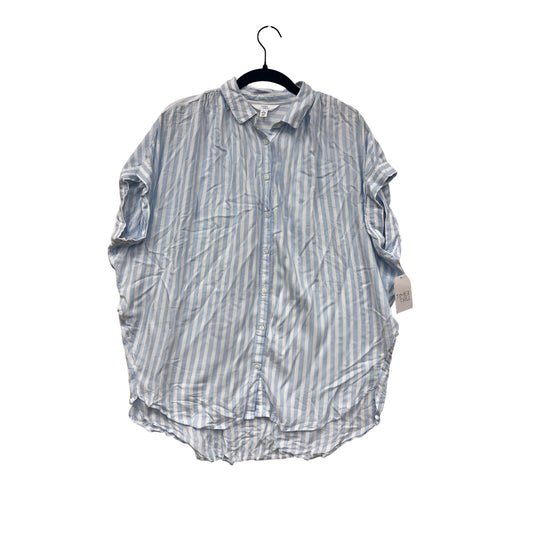 Time & Tru Striped Button-Up Shirt S #8519