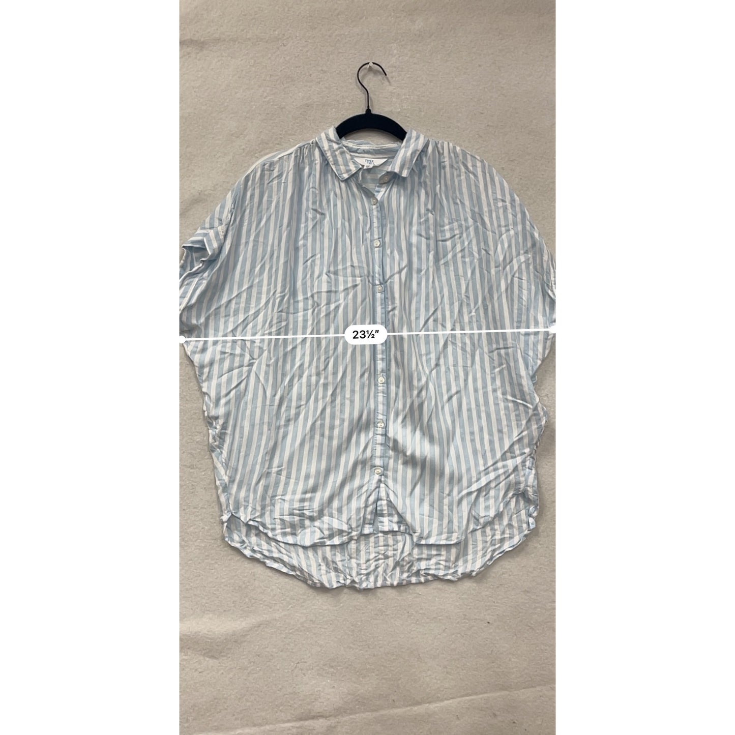 Time & Tru Striped Button-Up Shirt S #8519