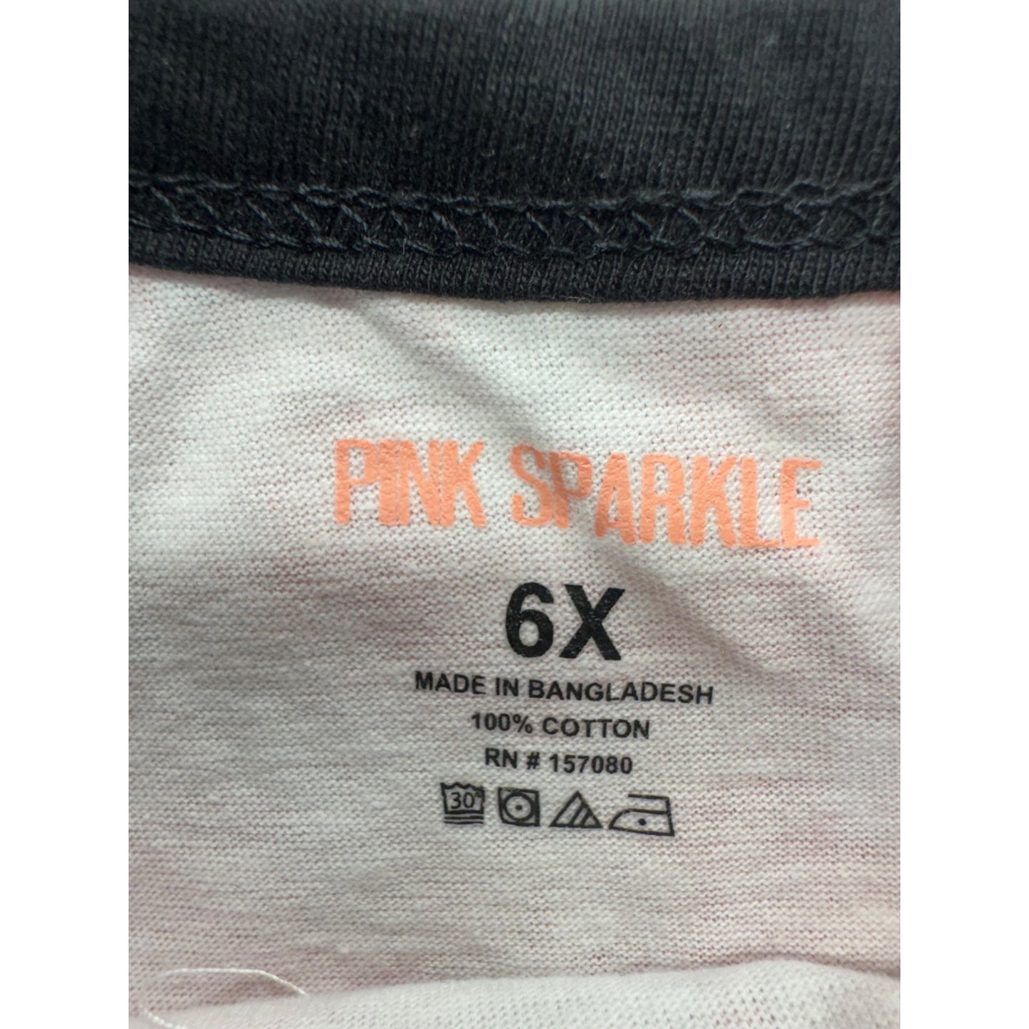Pink Sparkle Queen Bee Tie-Dye Graphic Tee Knotted Hem Size 6X 100% Cotton #9337