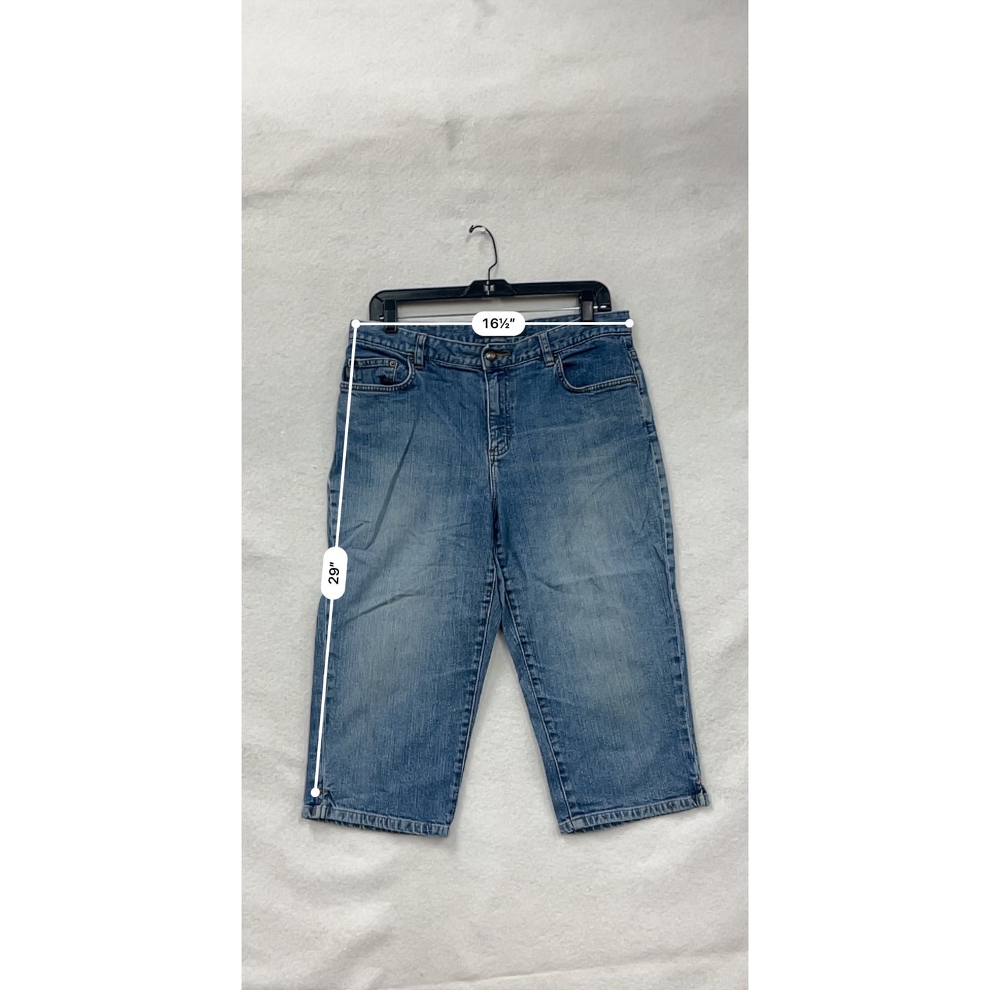 Lauren Jeans Co Womens Petite 10P Blue Denim Capri Jeans #6779