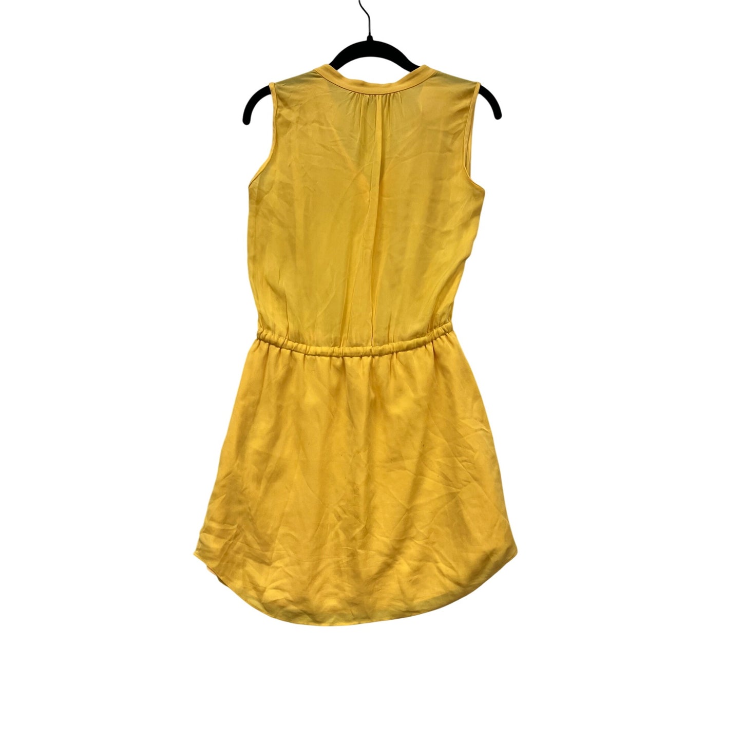 Babaton XS Yellow Sleeveless Silk Blend Dress #164A