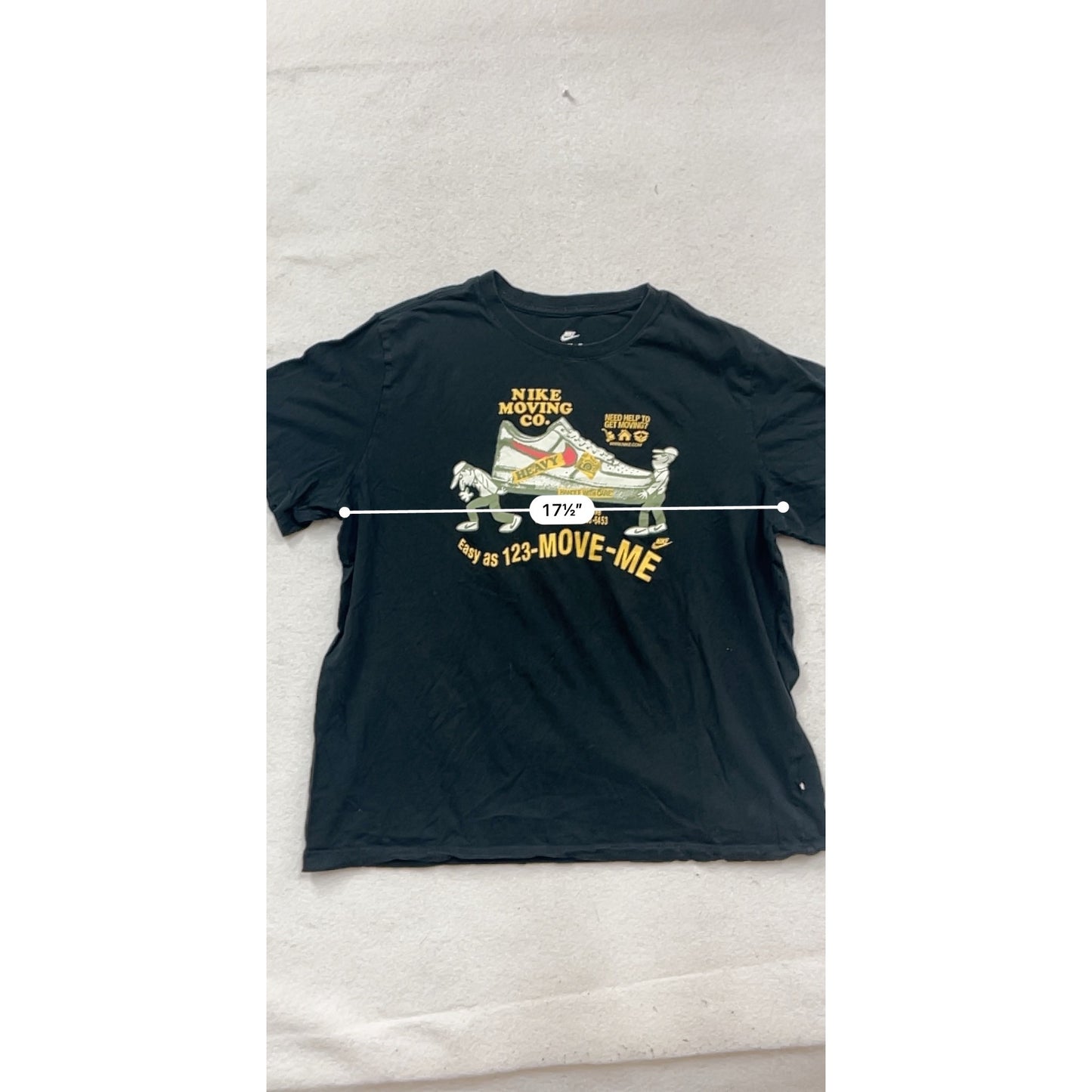 Nike Moving Co. Graphic T-Shirt XL Black Cotton #186A