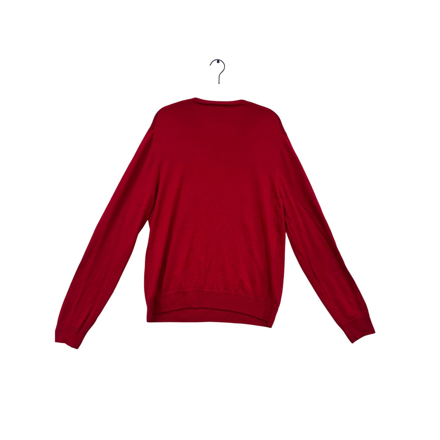 Calvin Klein Red V-Neck Sweater L #570A