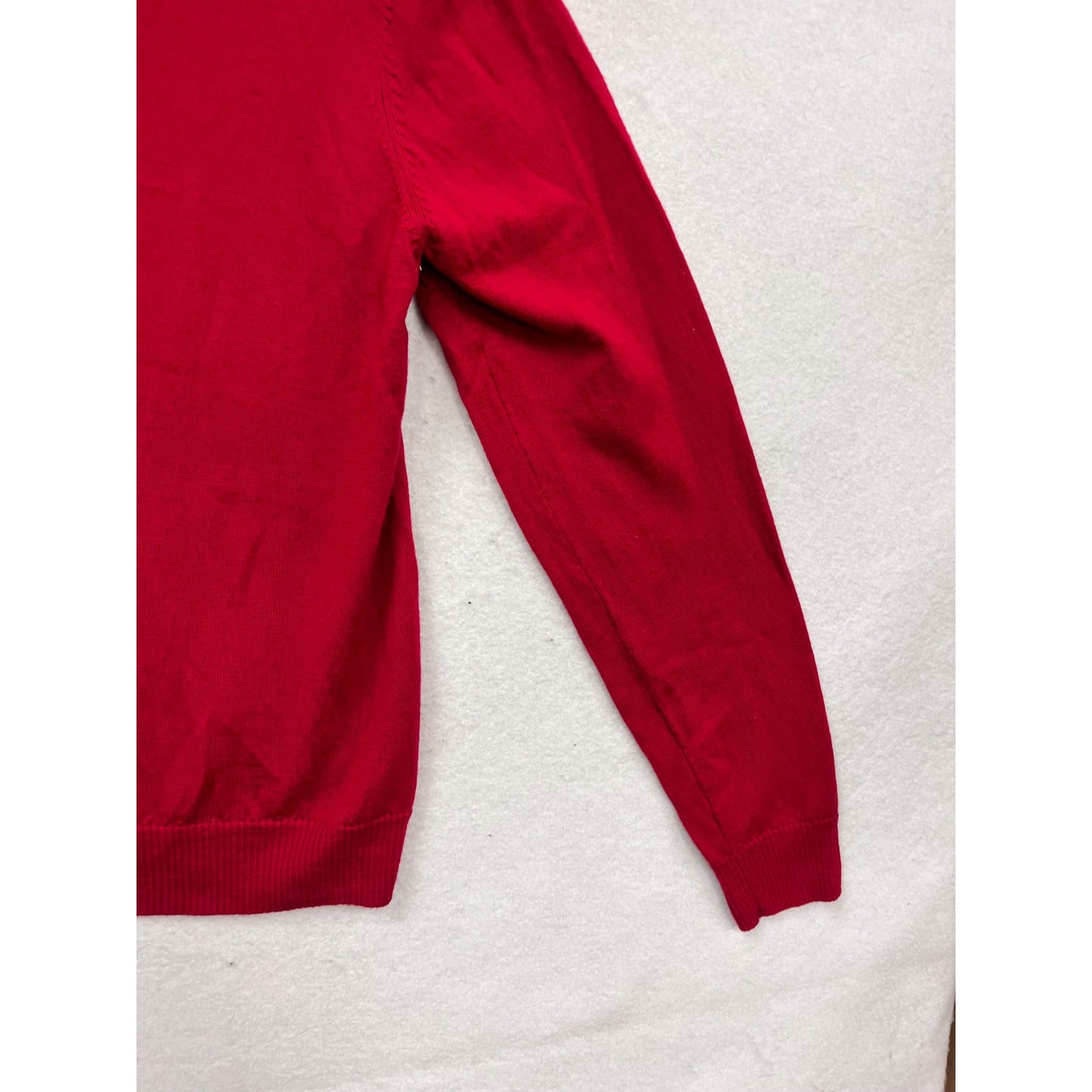 Calvin Klein Red V-Neck Sweater L #570A